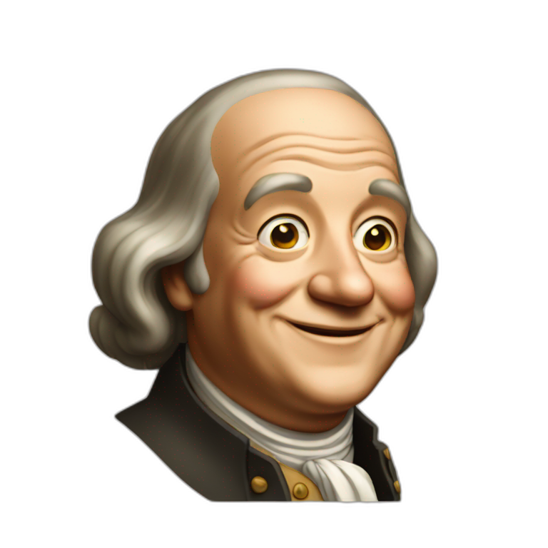 Benjamin Franklin read book | AI Emoji Generator