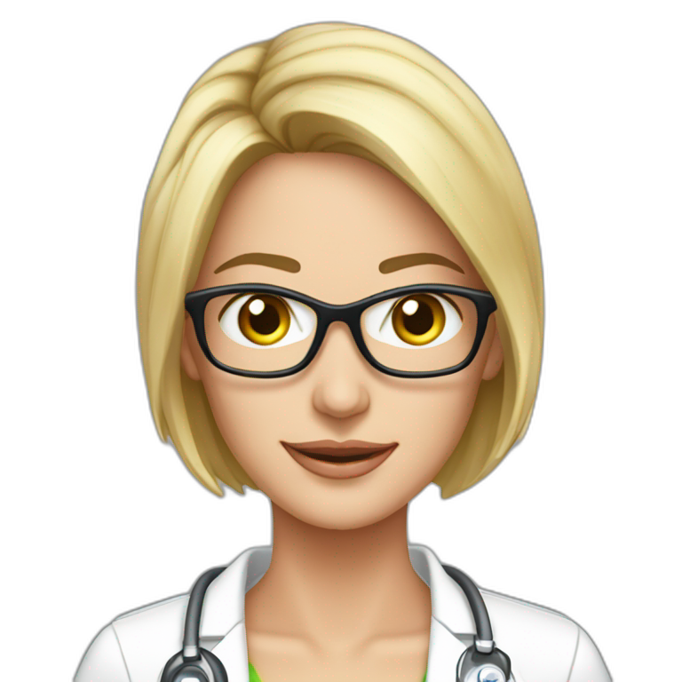 Posh-Radiologist-performing-breast-mri-to-leni-klum | AI Emoji Generator