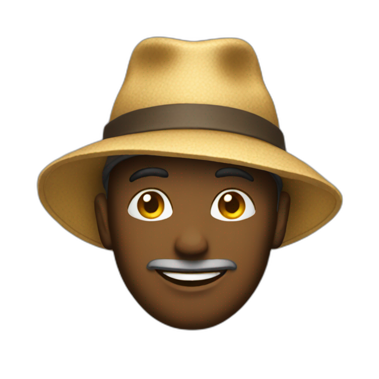 yelllow person wearing glasses without clothes hat or hair | AI Emoji ...