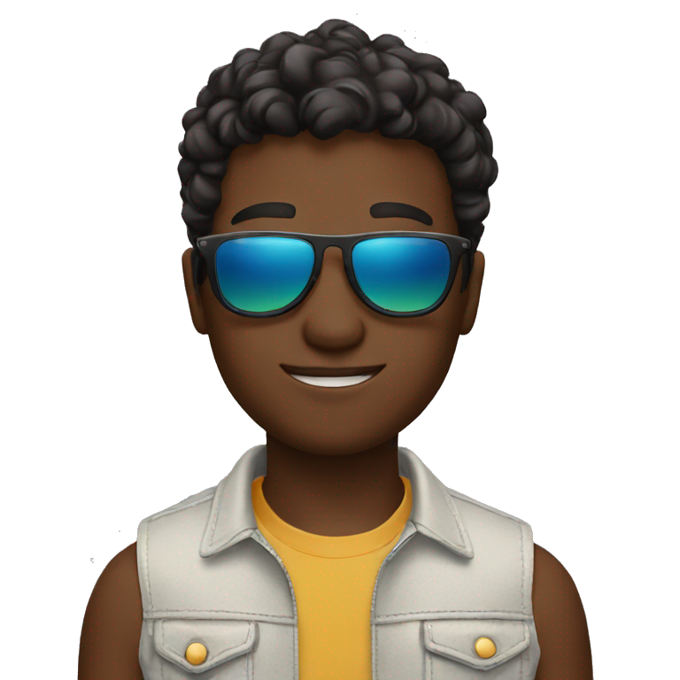 Cool guy with sunglasses | AI Emoji Generator