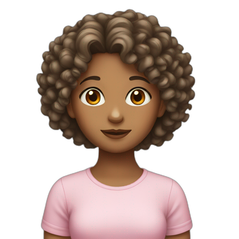 Runner girl with curly hair | AI Emoji Generator