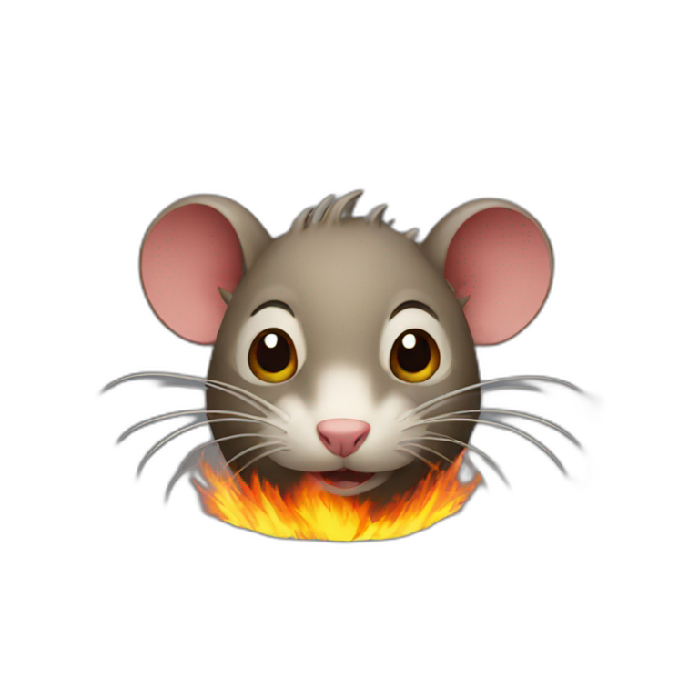 a rat with a lighter | AI Emoji Generator