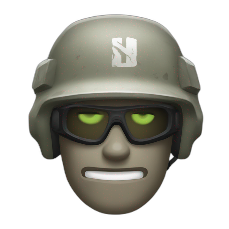 A Call of Duty Mobile character ghost emoji who is nauseated and hates ...