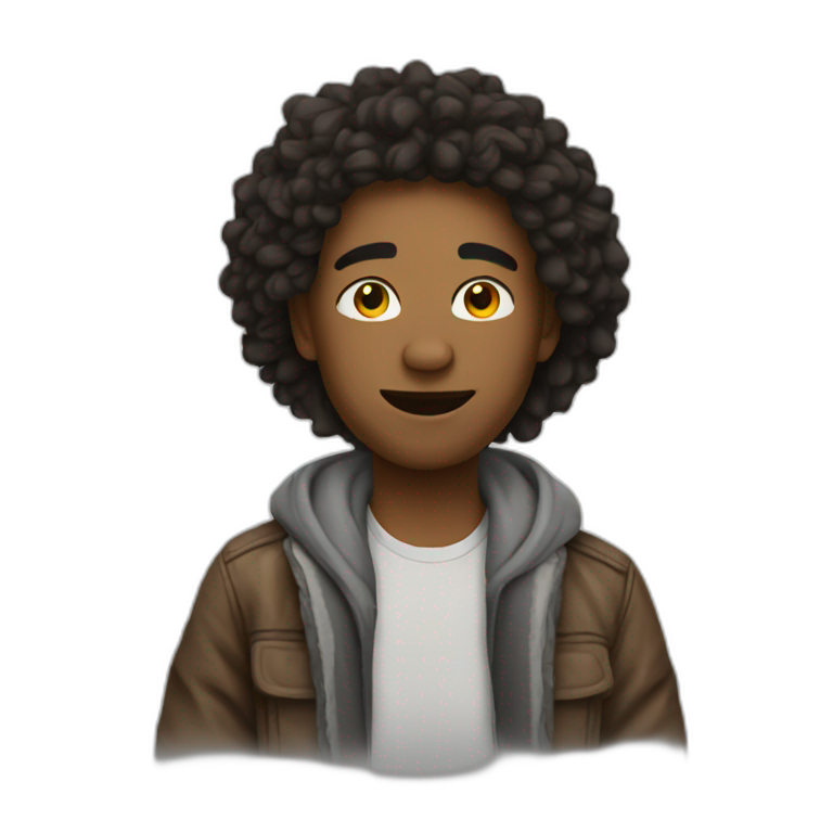 chill blob with headphones | AI Emoji Generator