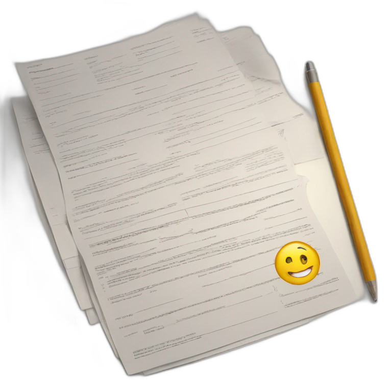 women with blonde hair filling paperwork | AI Emoji Generator