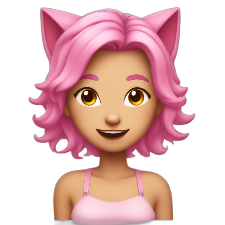 pink haired lady | AI Emoji Generator