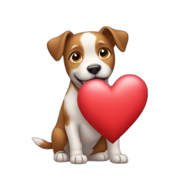 Dog heart | AI Emoji Generator