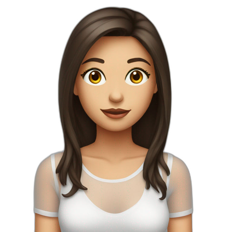 selfie-of-a-brunette-girl-wearing-a-seethrough-top | AI Emoji Generator