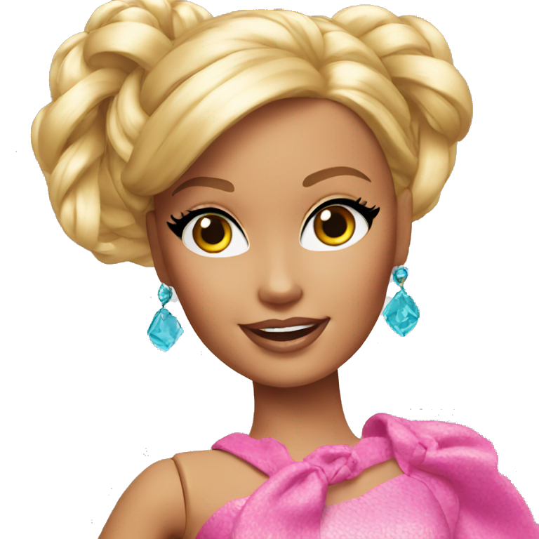 Kawaii afro Barbie | AI Emoji Generator