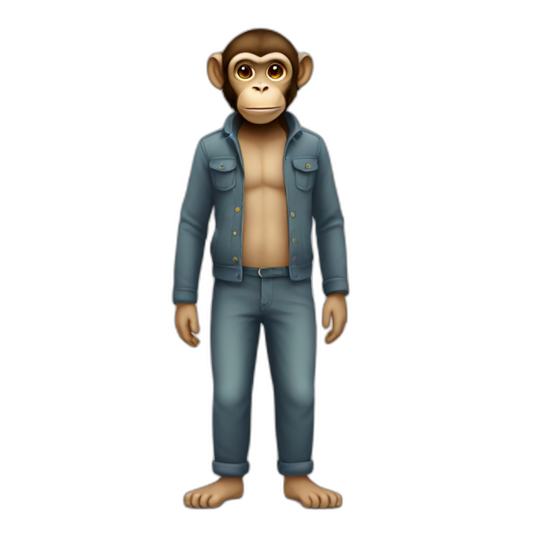 smart monkey full body | AI Emoji Generator