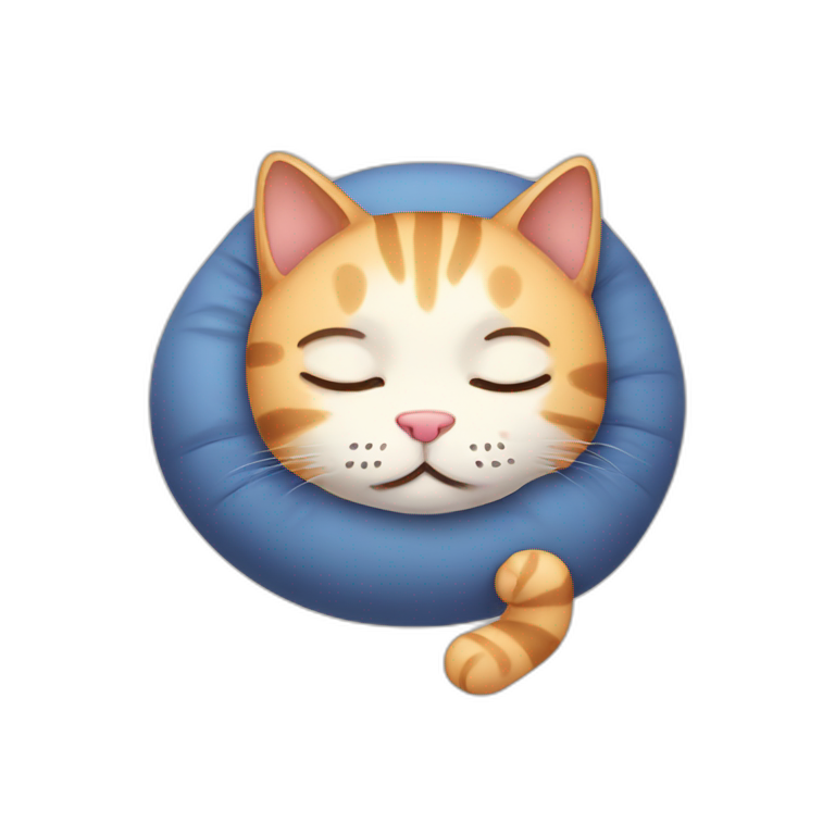 sleepy black cat whole body | AI Emoji Generator