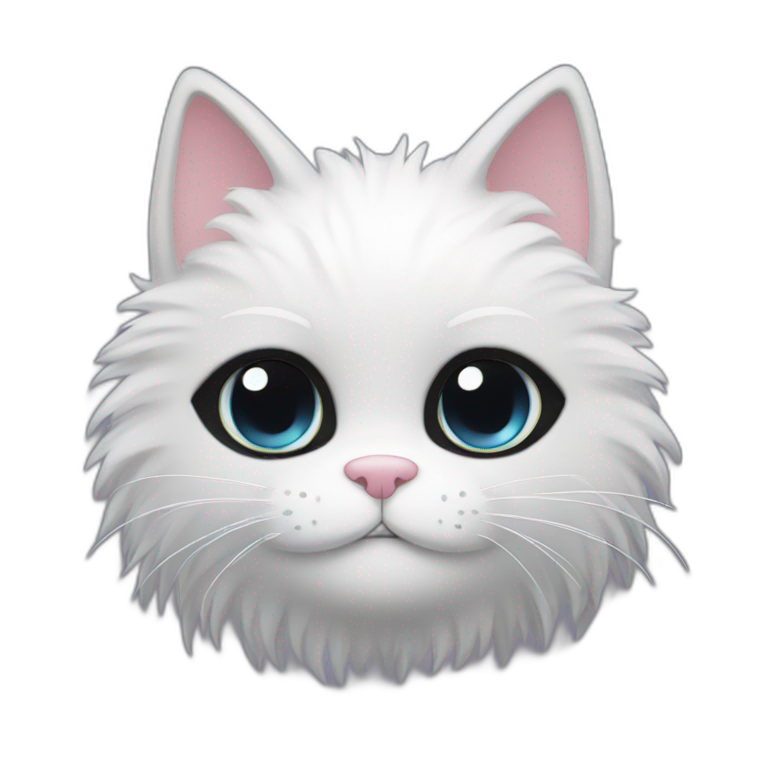 Fluffy black cat | AI Emoji Generator