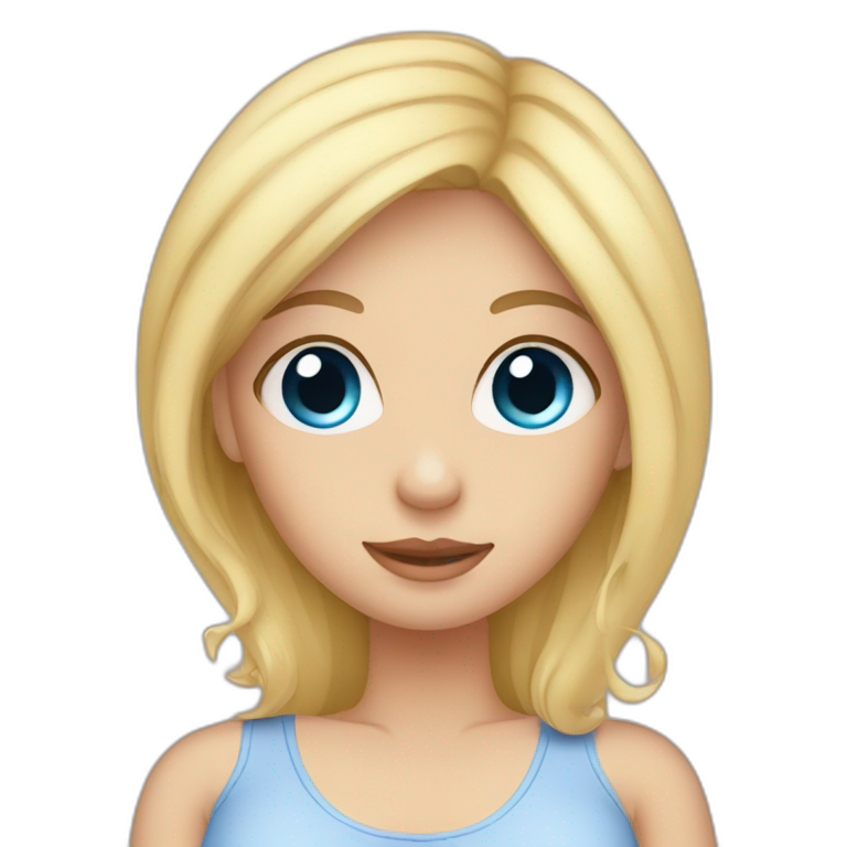 Blond Girl Blue Eyes Ai Emoji Generator 1213