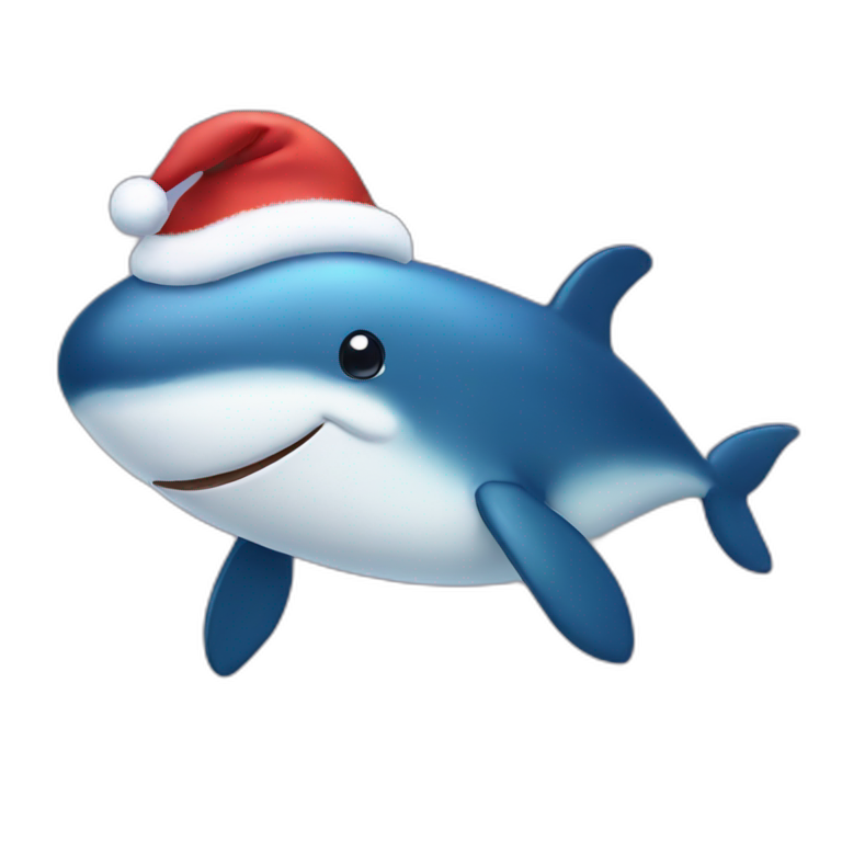 christmas whale | AI Emoji Generator