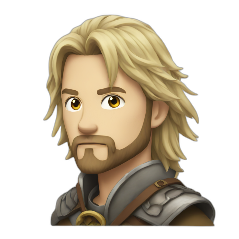 Torffine de vinland saga avec les cheveux attachés | AI Emoji Generator