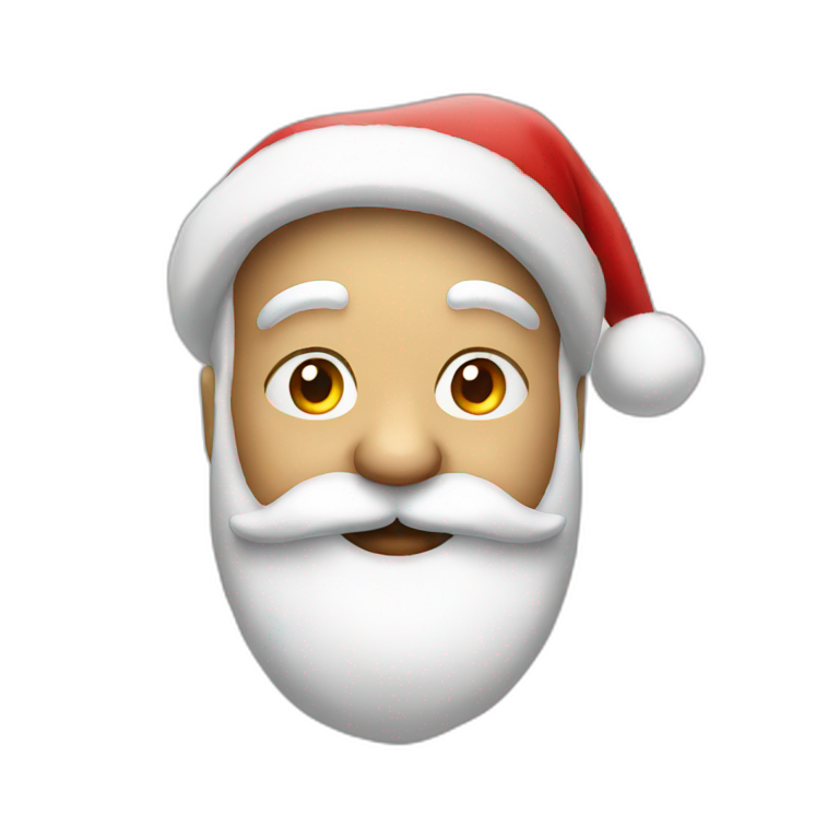 santa face with shushing finger | AI Emoji Generator