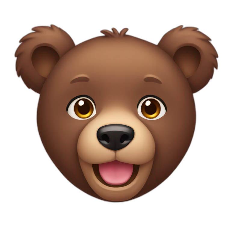 Bear love kissing a cute bear | AI Emoji Generator