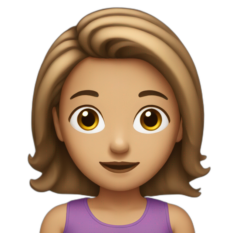 Cat girl brown hair | AI Emoji Generator