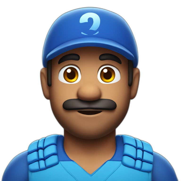 guy with indian cricket team cap | AI Emoji Generator