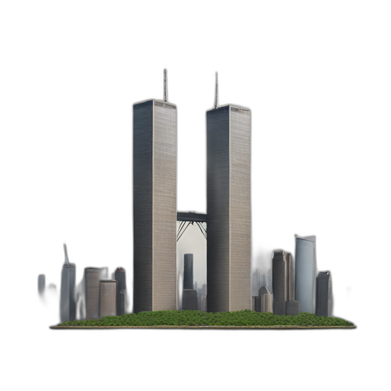 Twin towers and a plane | AI Emoji Generator