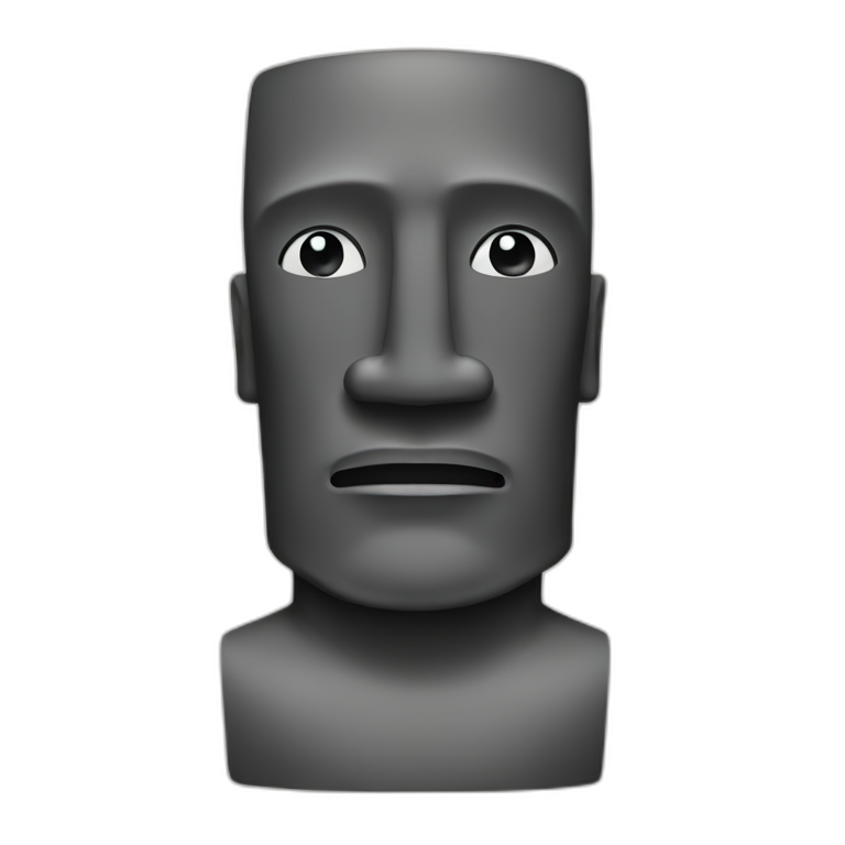 a moai head smoking | AI Emoji Generator