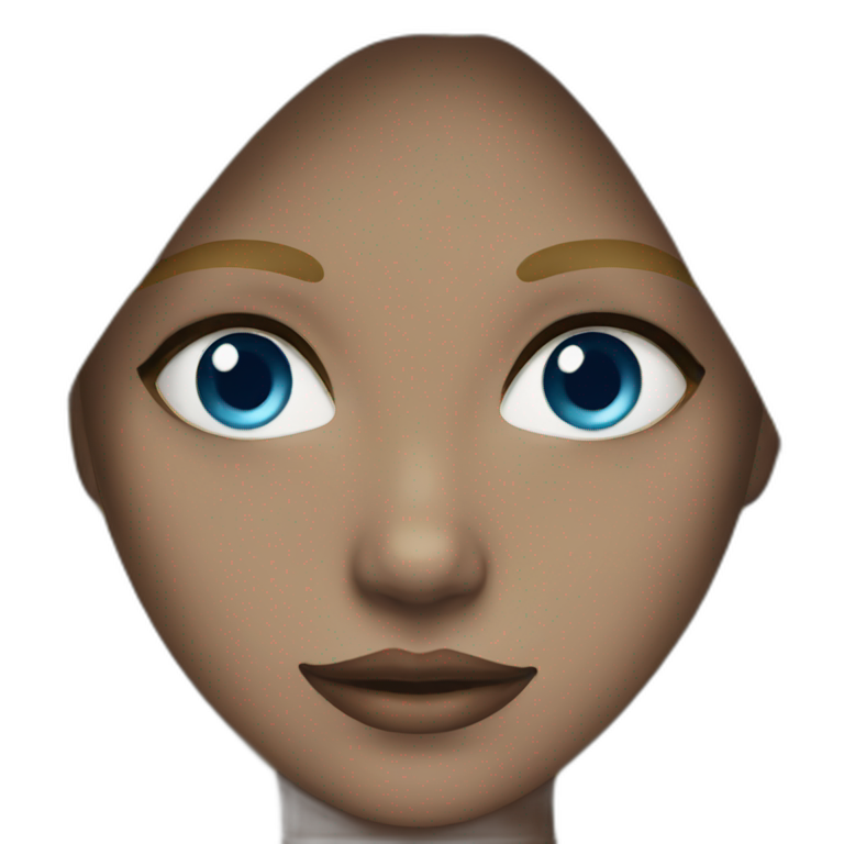 Smiling Girl With Blue Eyes Ai Emoji Generator