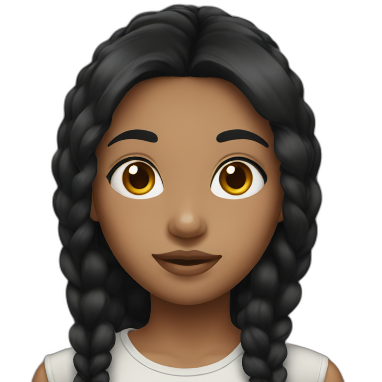 Black haired Elf girl with tiara and bob haircut | AI Emoji Generator
