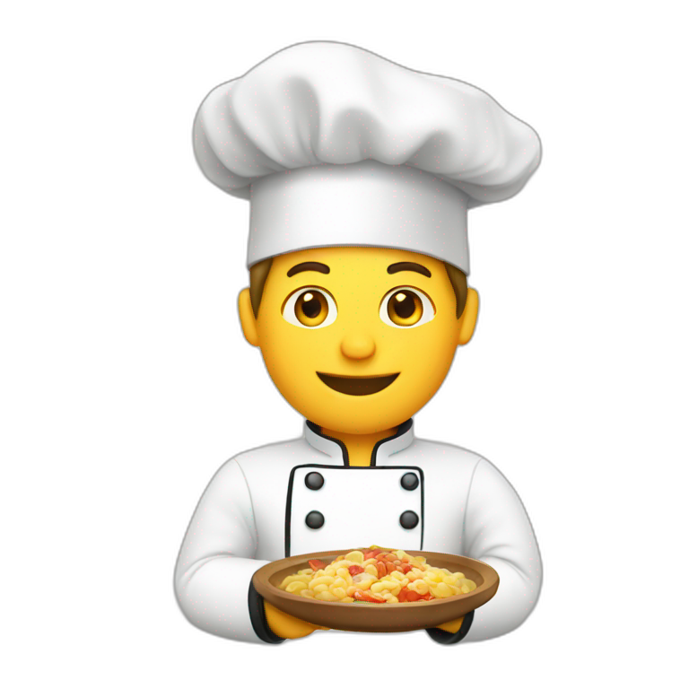 chef cooking plate | AI Emoji Generator