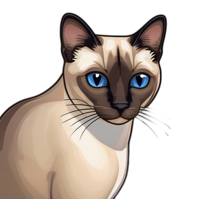 White cat with ears down | AI Emoji Generator