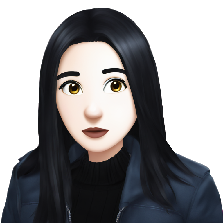 mysterious girl in grey | AI Emoji Generator