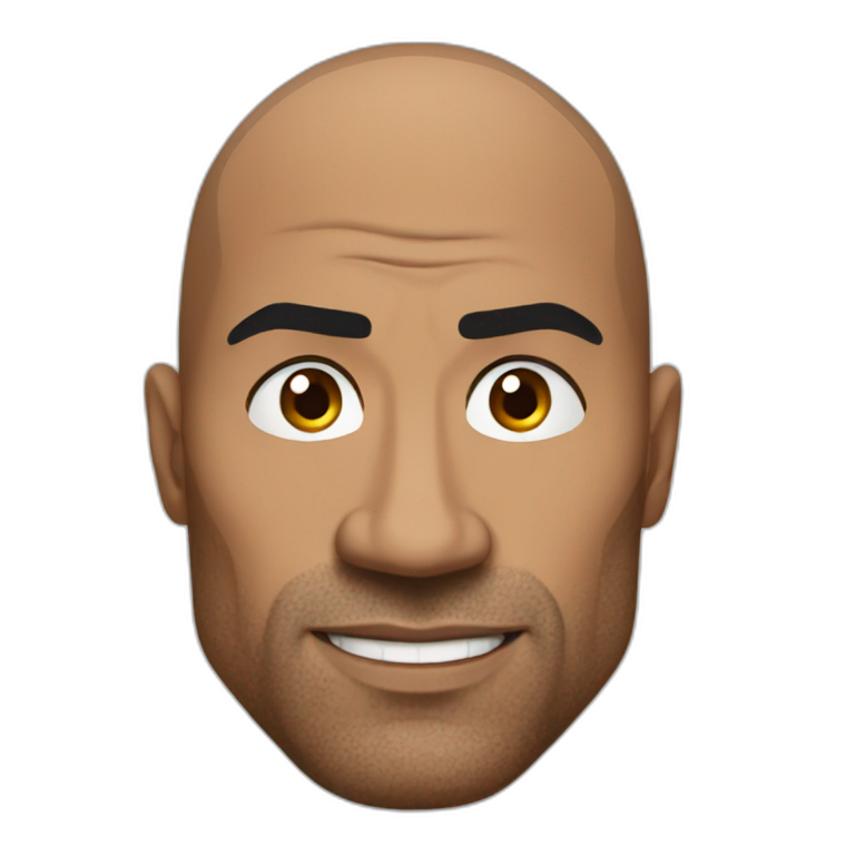 The rock eyebrow | AI Emoji Generator