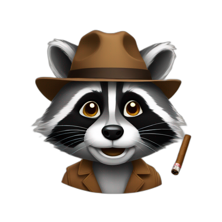 the driving crooner with a hat and a cigar | AI Emoji Generator