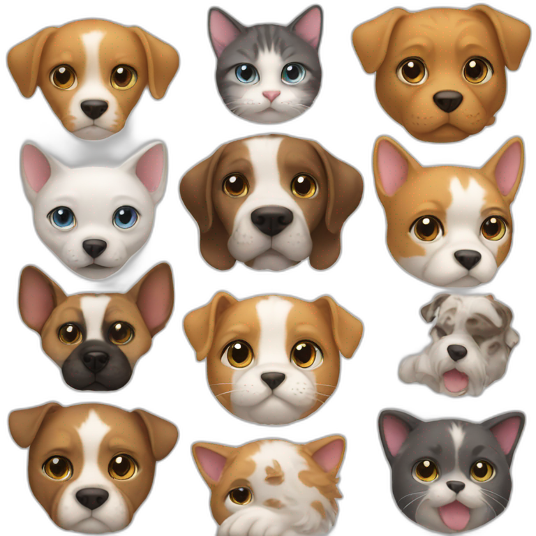 Cat chases dog | AI Emoji Generator