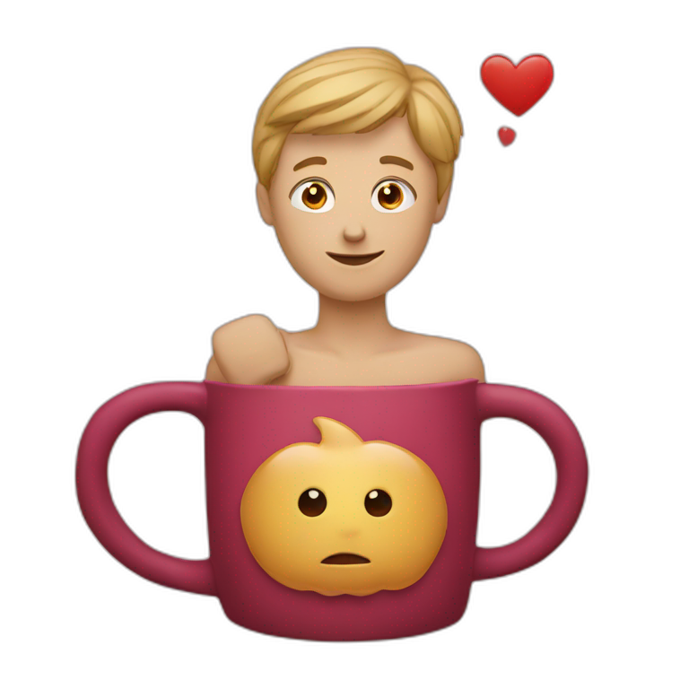 Light Pink Mug And Plate Ai Emoji Generator