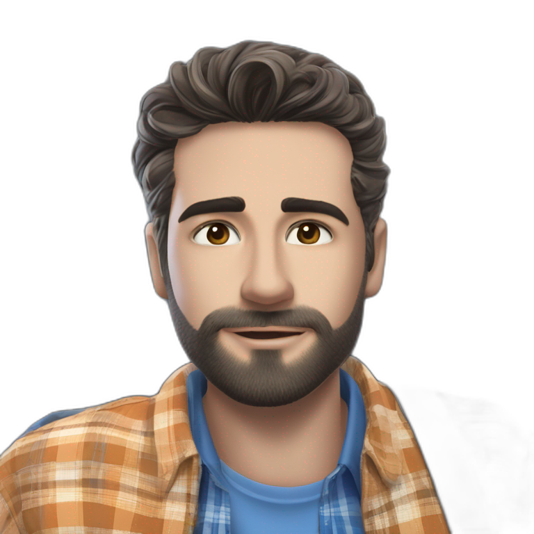 confident man in collared shirt | AI Emoji Generator