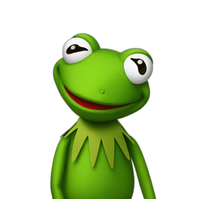 Kermit frog drinking wine | AI Emoji Generator