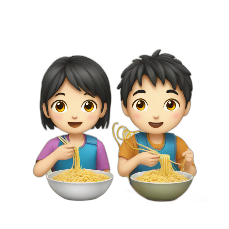 Chinese with noodles | AI Emoji Generator