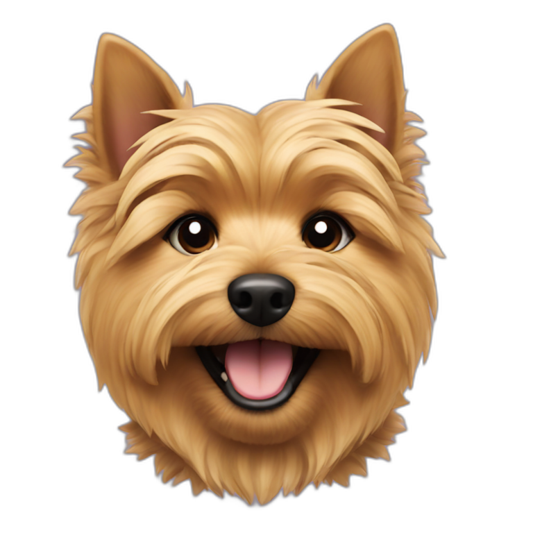 Wheaten terrier with big smile | AI Emoji Generator