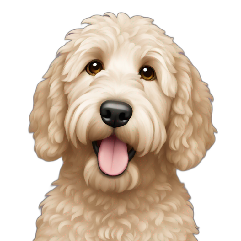 black goldendoodle | AI Emoji Generator