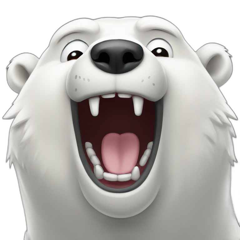 King Polar Bear very mad | AI Emoji Generator