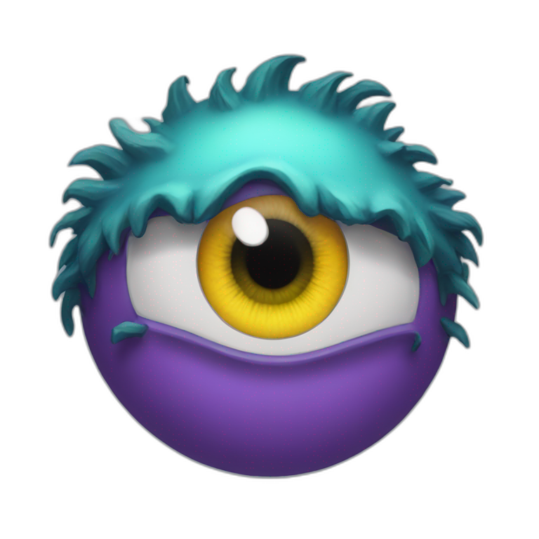 green monster with one eye | AI Emoji Generator