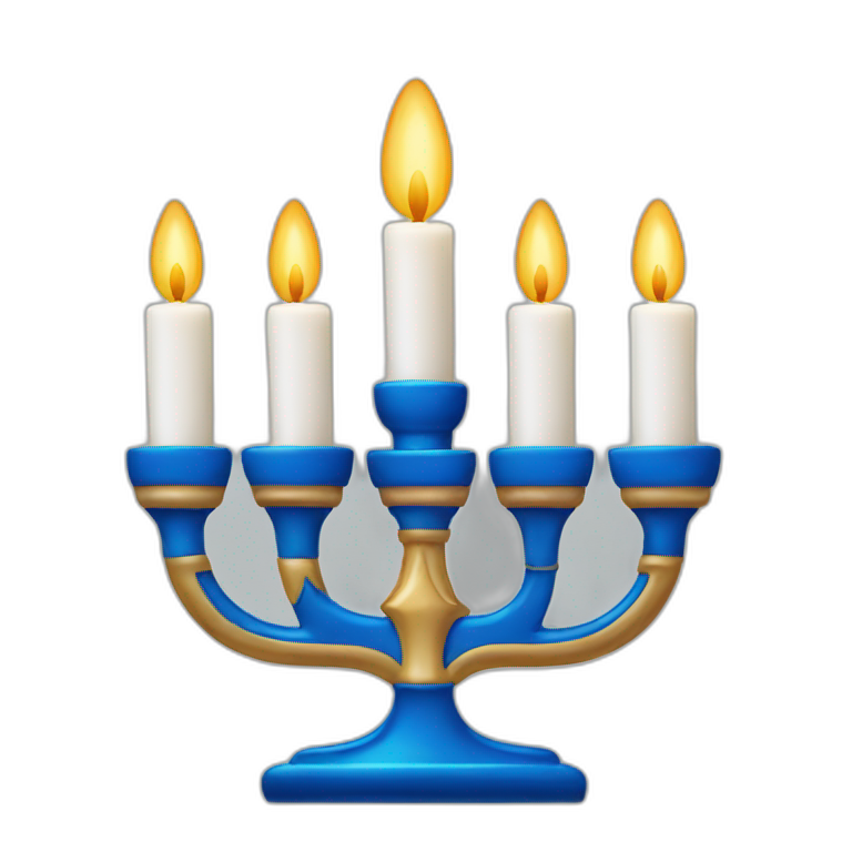 Menorah on car roof AI Emoji Generator