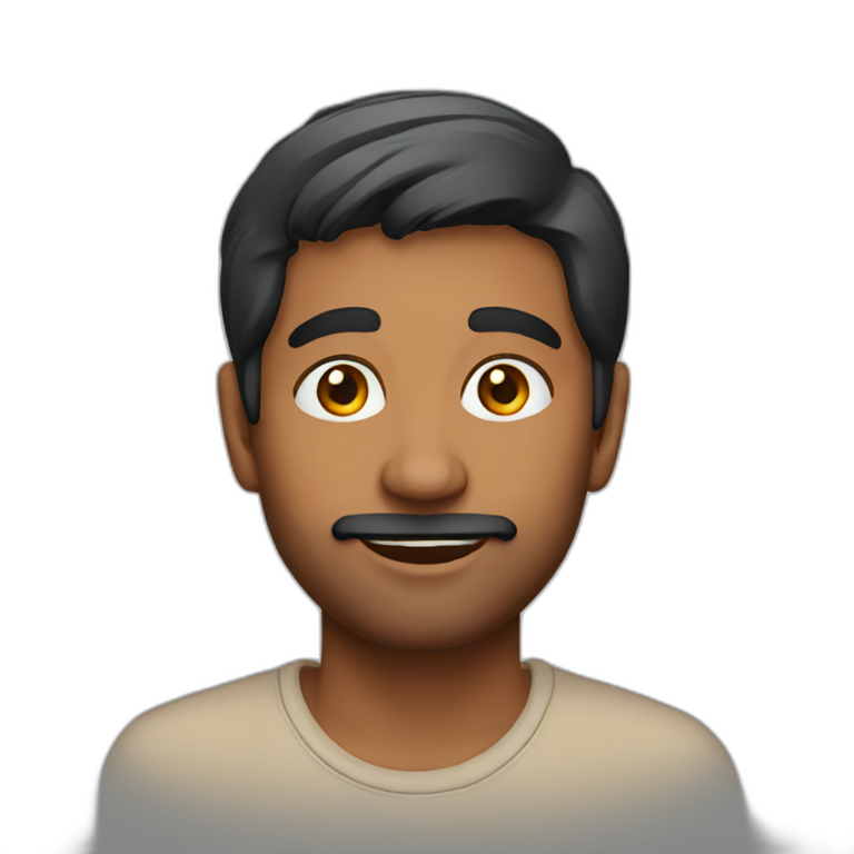 indian guy working in laptop | AI Emoji Generator