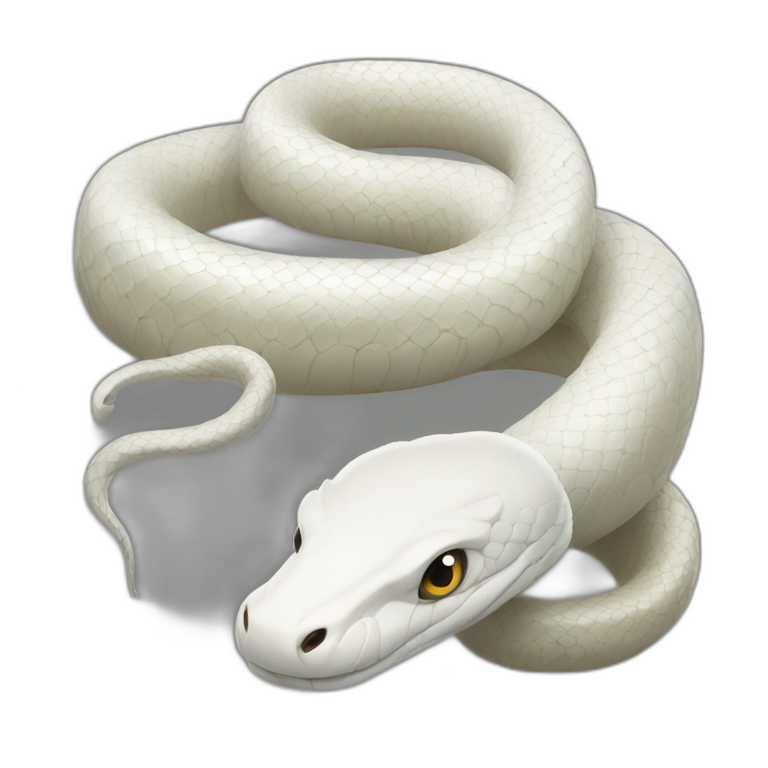 White snake with diamond | AI Emoji Generator