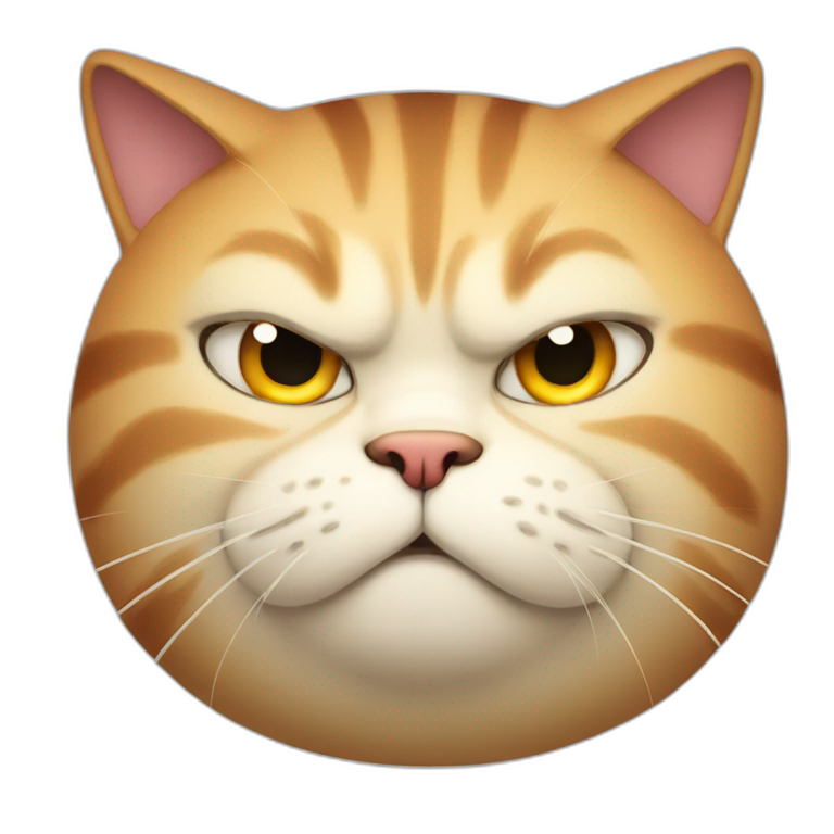 angry orange cat  AI Emoji Generator