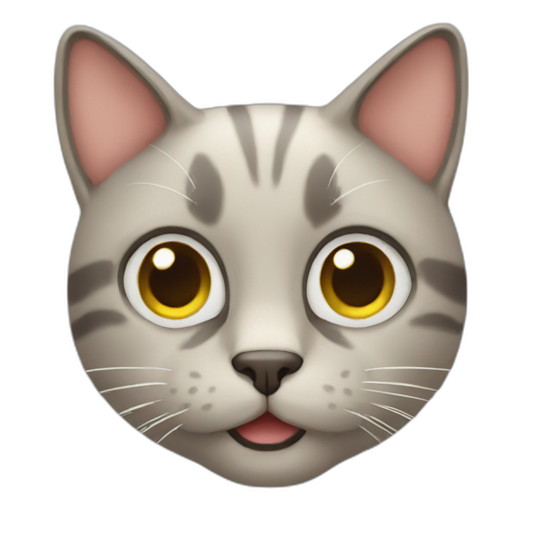 Cat with cat emoji nose | AI Emoji Generator