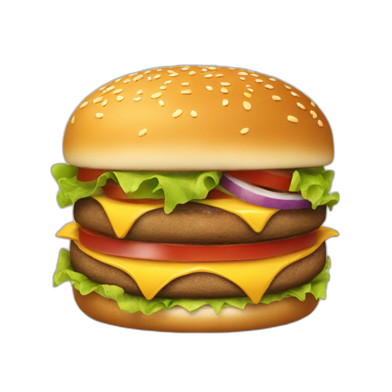 Burger eating a burger | AI Emoji Generator