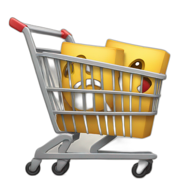 Pink Shopping Cart | AI Emoji Generator