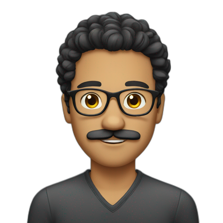 A Silly Boy With Black Eyeglasses And Curly Yellow Hair On Top Ai Emoji Generator 7013