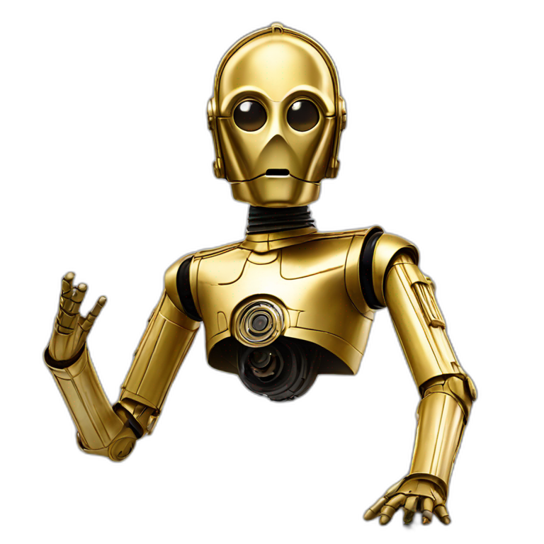 Yoda avec R2D2 et C3PO | AI Emoji Generator